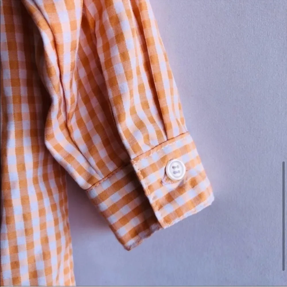 Andrew Fezza Baby Orange Gingham Shirt